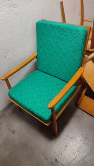 Retro konferenční stolek a 2 křesla - 9