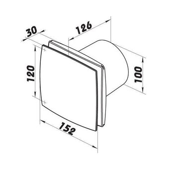 Ventilátot Domestic Fan Dalap 100 BF ECO - 3 ks - 9