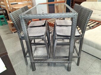 Jídelní barový set ratanový - 9