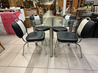 10 kusů chromovaných ,,Amerických" židlí - 9