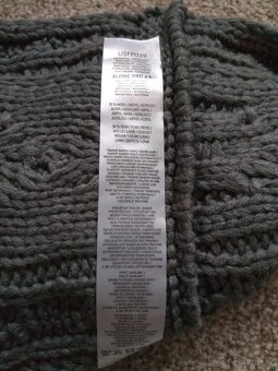 Nová unisex zimní pletená kruhová šála ALPINE PRO - šedá - 9