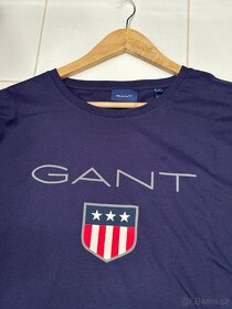 Nové pánské tričko GANT | XL | tmavě modré | Regular Fit - 9