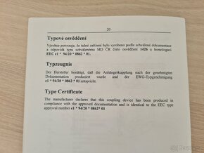 NOVÉ Štítky, typové osvědčení tažného Octavia 1 - 9