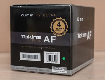Tokina Fírin 20 mm / f 2.0 pro Sony FE - 9