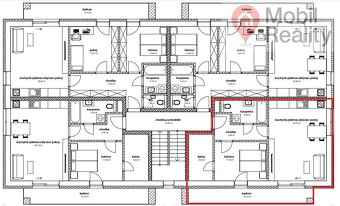 Novostavba 2+kk 72,8m2, balkon, parkovací stání - 9