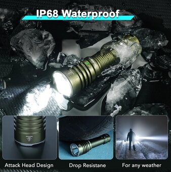 Taktická svítilna Wurkkos TS23, 5000L, USB, LED - 9