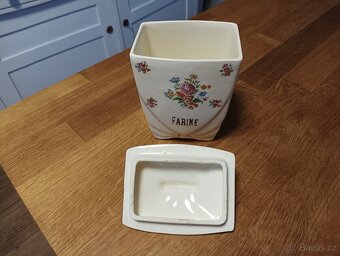 STAROŽITNÁ ART DECO FAJÁNS DÓZA LABRUT & CIE, GRIGNY - 9