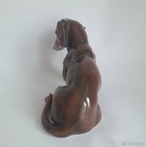 Starožitná porcelánová figura jezevčíka - Karl Ens - Německo - 9