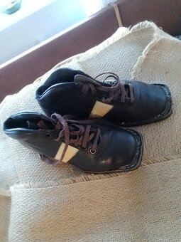 Retro starožitné dřevěné běžky - 9