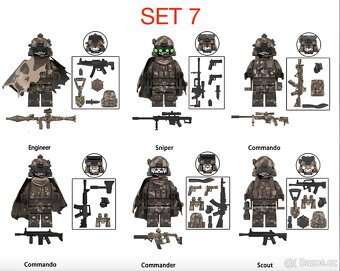 Rôzne sety vojakov (8ks) 1 + doplnky - typ lego - 9