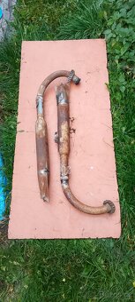 Výfuky Jawa 250/350 kompletní + kolena originál - 9