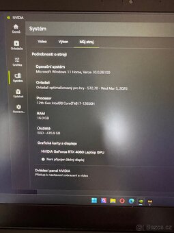 Notebook MSI Thin GF63 12VF-656CZ Intel i7-12650H a RTX4060 - 9