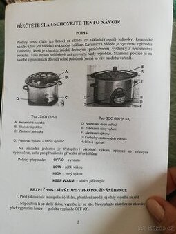 Pomalý hrnec zn. Crock Pot obsah 3,5 litru, nový - 9