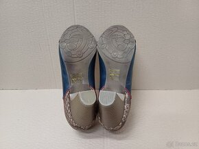 Modro hnědé lodičky vel.40 - 9