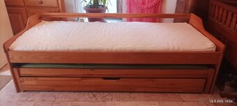 Postel s výsuvným lůžkem a úložným prostorem - 9