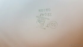 Porcelánové talíře, polévková mísa, retro sada, značená - 9