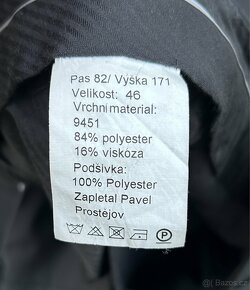Panský oblek 46 zn. Zapletal Pavel Prostějov - 9