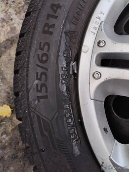 Aygo C1 PEUGEOT 107 disky 4x100 + 155/65/14 ZIMA - 9