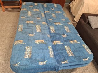 Sedaci souprava 3+1+1 rozkládací modrá - 9