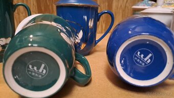 Porcelánové hrnečky s pokličkou, značeno, Made in China - 9