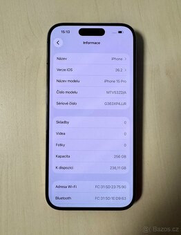 Apple iPhone 15 Pro, Natural Titanium, 256GB - 9