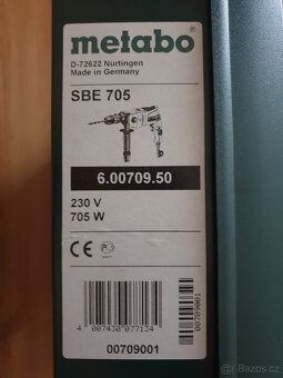 Příklepová vrtačka Metabo SBE 705, nová - 9