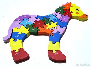 VZDĚLÁVACÍ ŽIRAFA DŘEVĚNÉ PUZZLE ABECEDA I ČÍSLA (NOVÉ) - 9