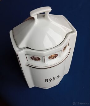 SECESNÍ DÓZY TENKOSTĚNNÝ PORCELÁN ZLACENÉ - 9