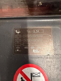 Elektrický vysokozdvižný  vozík Linde L14 za 39.999Kč - 9