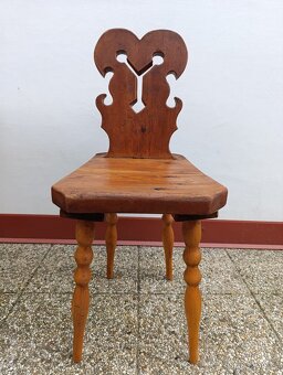 Selský jídelní set, stůl, 2 židle, nábytek z masívu - 9