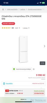 Kombinovaná lednice s mrazákem ETA / no frost - 9