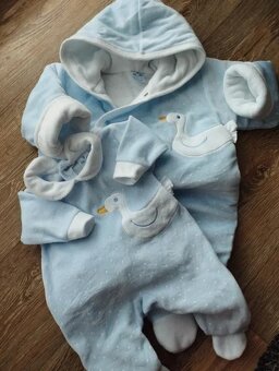 Modrý plyšový overal zn.Sardon - 9