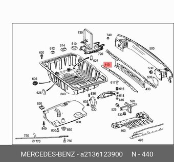 Mercedes E class W213 2016 - Zadne čelo celo stena podlaha - 9