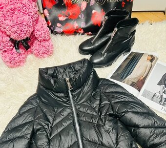 🌸Tessuto🌸krásná moderní sexy černá teplá bunda vel. S - 9