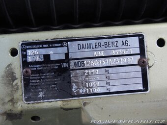 Mercedes-Benz W126 420 SEL LONG 1986 EU s historií nerezavé - 9