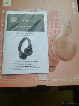Bezdrátová Bluetooth růžová nová sluchátka Live 460NC s JBL - 9