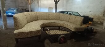 Jedinečná rohová čalouněná sedačka 30-50 léta - 9