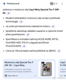 LIQUI MOLY 5W30 specifikace Ford, Jaguar, Land rover - 9