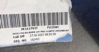 Ford Transit Custom 2012 - 2023 Lavy zadny naraznik - 9