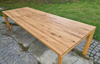 Stůl DUBOVÝ masiv rozkládací jídelní 100x180 +100cm NOVÝ - 9