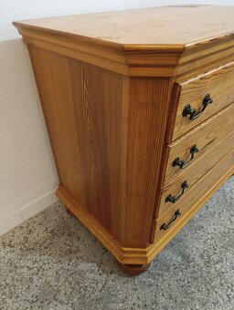 Rustikální šuplíková komoda, nábytek z masívu, - 9