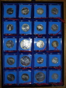 Komplet(94ks) sada stříbrných mincí ČSL - Proof 1954-1993 - 9