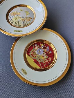 Sada krásných dekorativních talířů "Chokin ART" s 24k zlat - 9