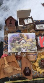 Keramika, Placatka, retro dóza, Aromalampa, obrázky, od 20kč - 9