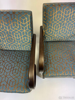 2x Luxusní křesla Halabala po kompletní renovaci - 9