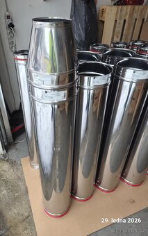 Komín nerezový průměr 130/200mm, NOVÝ - 9