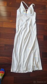 Saténové svatební šaty vel L/XL - 42/44 - 9