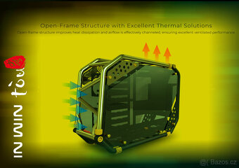 In Win D-FRAME 2.0 black/green + 1065W zdroj D-FRAME 2.0 - 9