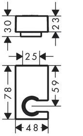 Hansgrohe nástěnný držák sprchy Porter E, kartáčovaný bronz - 9
