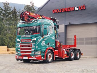 Lesovoz LESOVÚZ Scania V8 R580 do drewna lasu stos dłużyca - 9